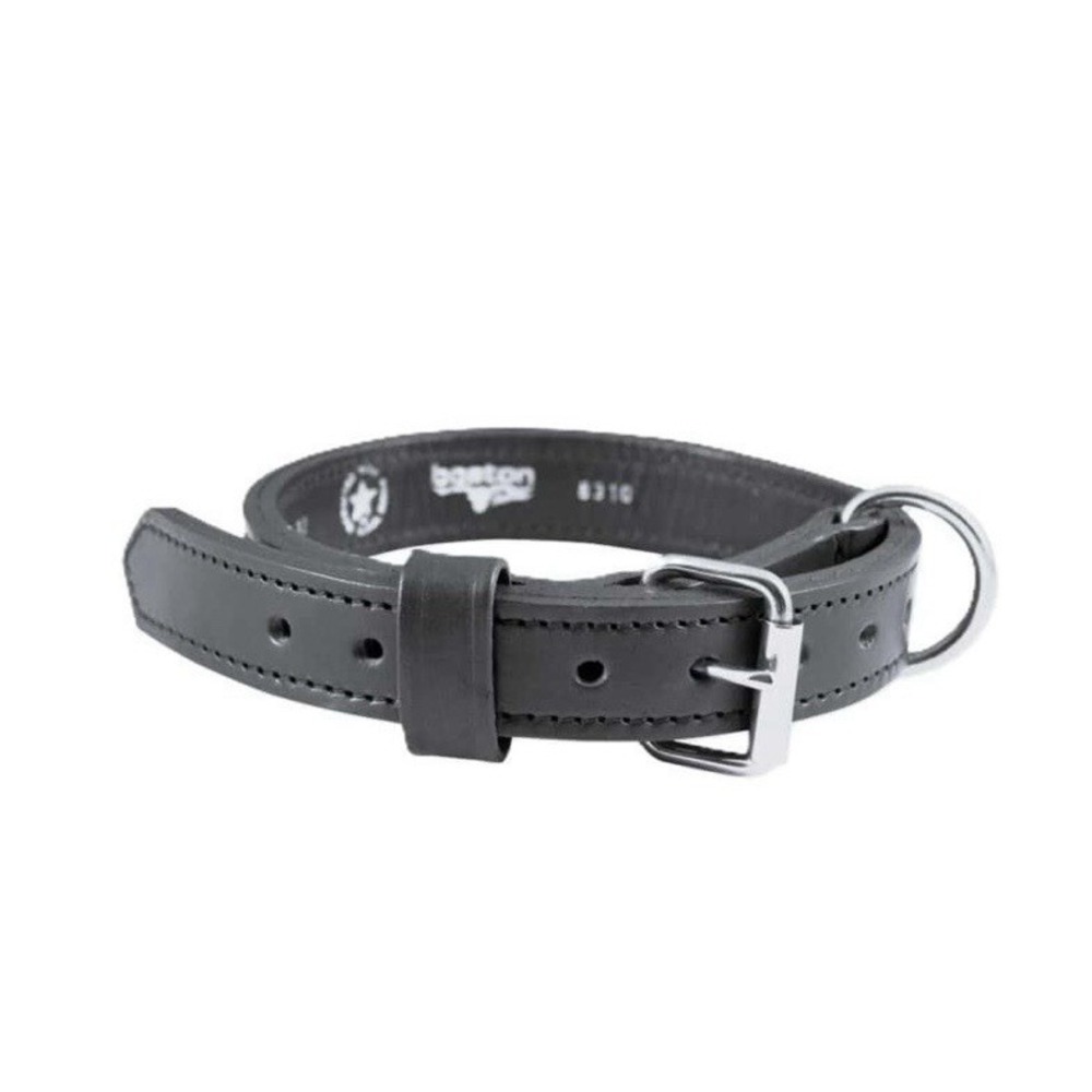 NWOT Boston Leather Agitation Collar 1 1/4 Inch thick Black‎ Leather 15" to 24"